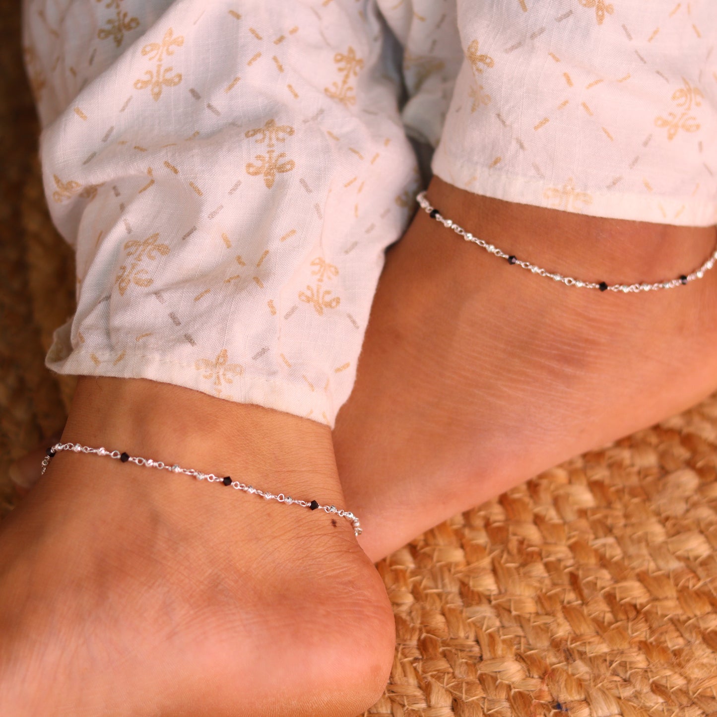 Silver Kaala Tika Silver Payal