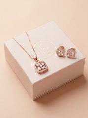 Seranova silver pendant set for women