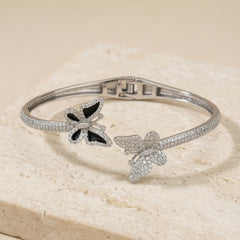 Blue bliss silver kada for women