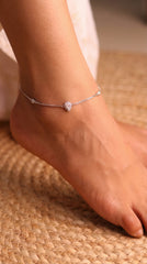 Silver Nayra Drop payal