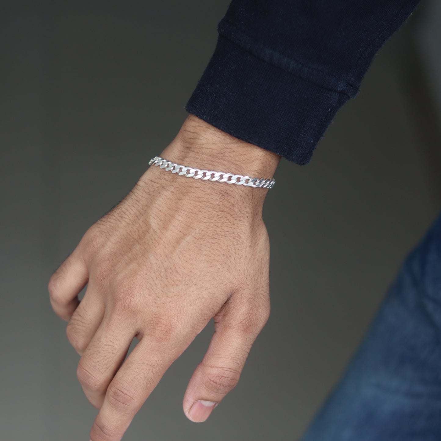 Pure Silver Edge Bracelet