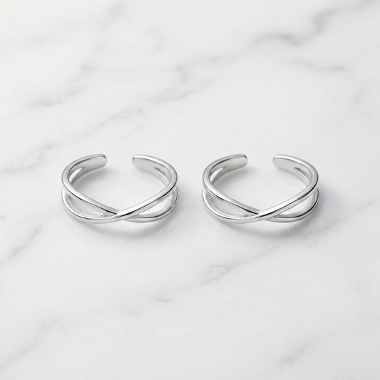 Tiara silver toerings for women