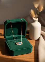 Oculis silver chain pendant