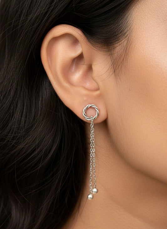 Nritya Nupur silver earrings