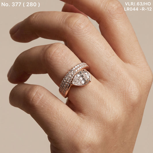 Diamond glow silver ring for women