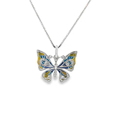 Luna Butterfly silver chain Pendant