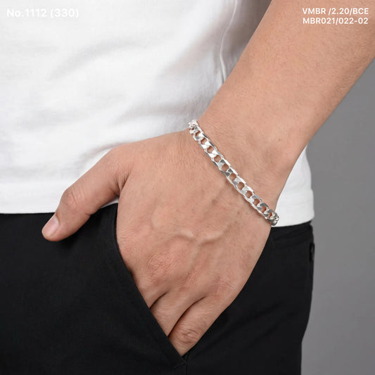 Zenith band silver bracelet for men