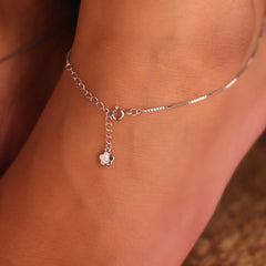 Heartleaf Grace silver Payal for women