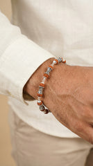 Silver Shiv Damroo Rudraksha Bracelet