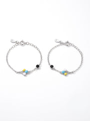 Tiny multiple pearl silver kids bracelet