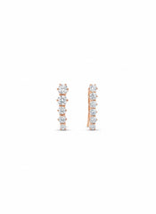 Glimmer line silver stud