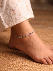Rajsi Noor silver heavy Payal for women