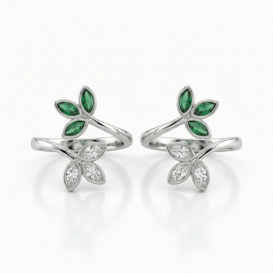 Trivira silver toerings for women