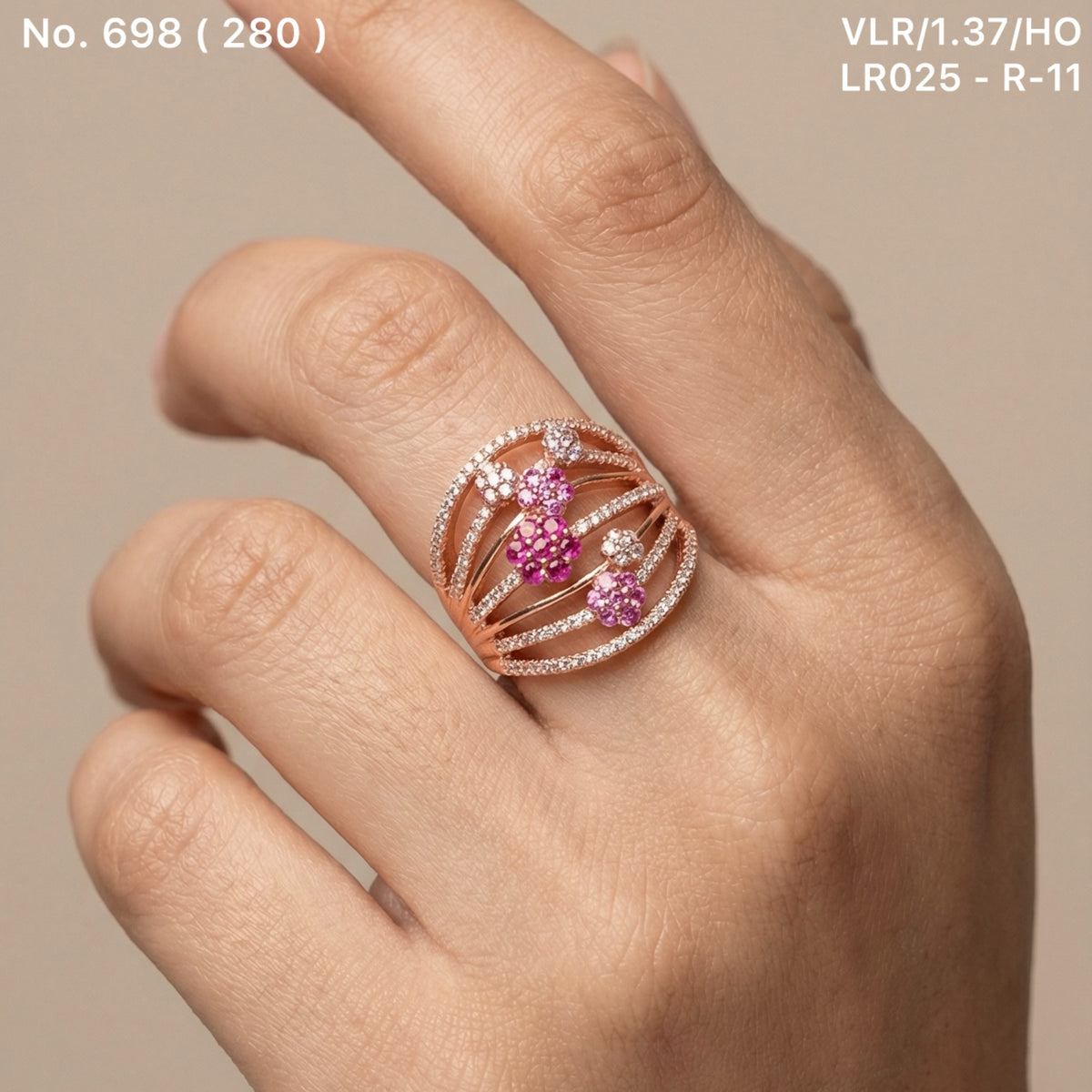 Ruby harmony silver ring for women