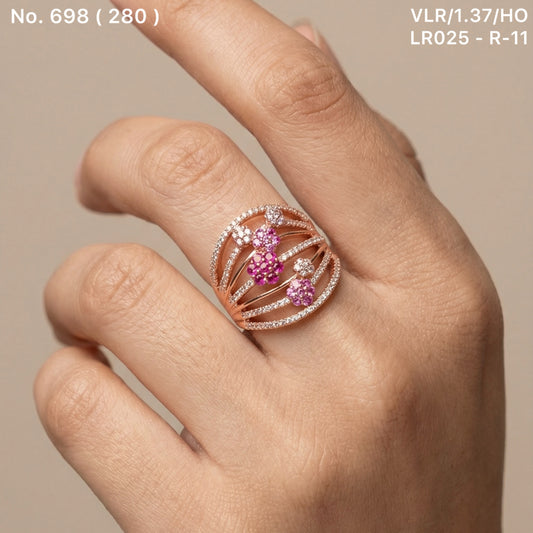 Ruby harmony silver ring for women