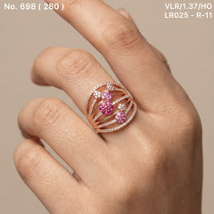 Ruby harmony silver ring for women