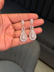 Grace drop silver earrings