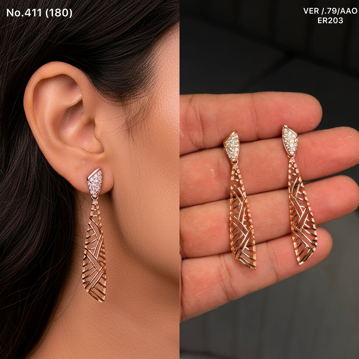 Diasoft silver earrings