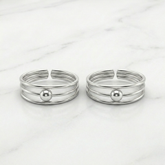 Chandrika layer silver toerings for women