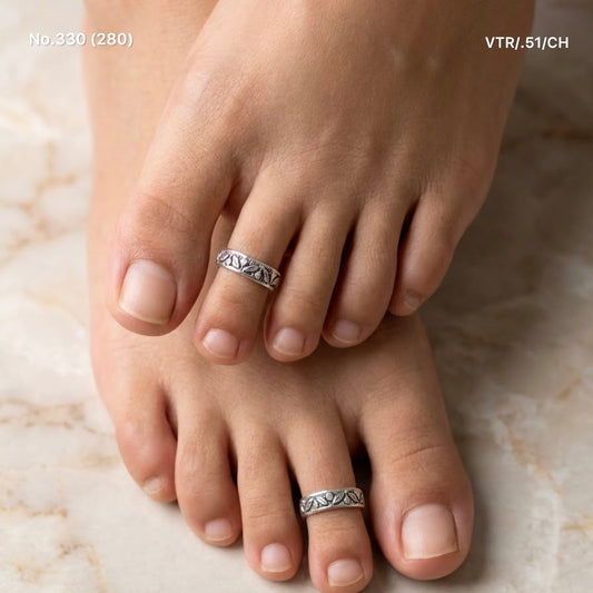 Veda silver toerings for women