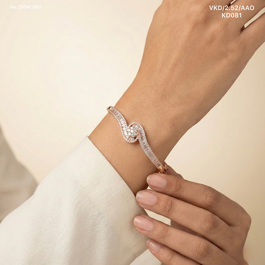 Puregrace silver kada for women