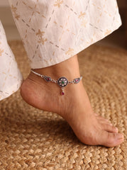 Gulbahar silver Payal for women