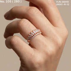 Royal crown silver ring for women