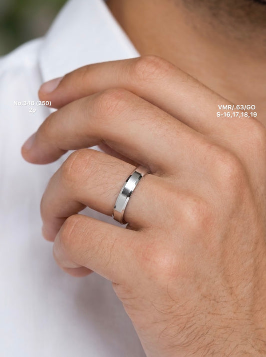 Simple spark silver men’s ring