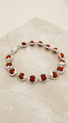 Silver Capping Rudraksha Bracelet