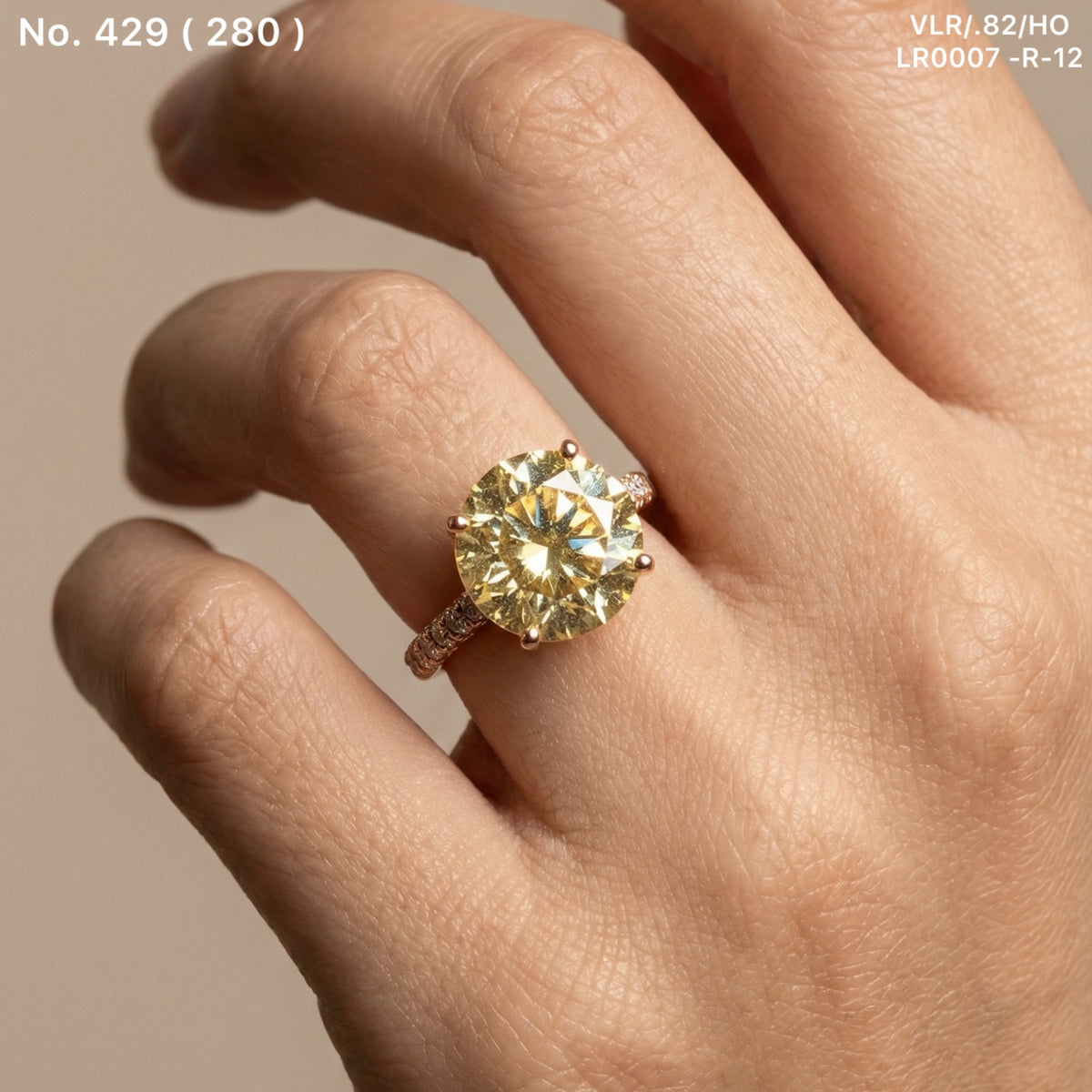 Crystal frost silver ring for women