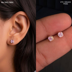 Rosette shine silver stud