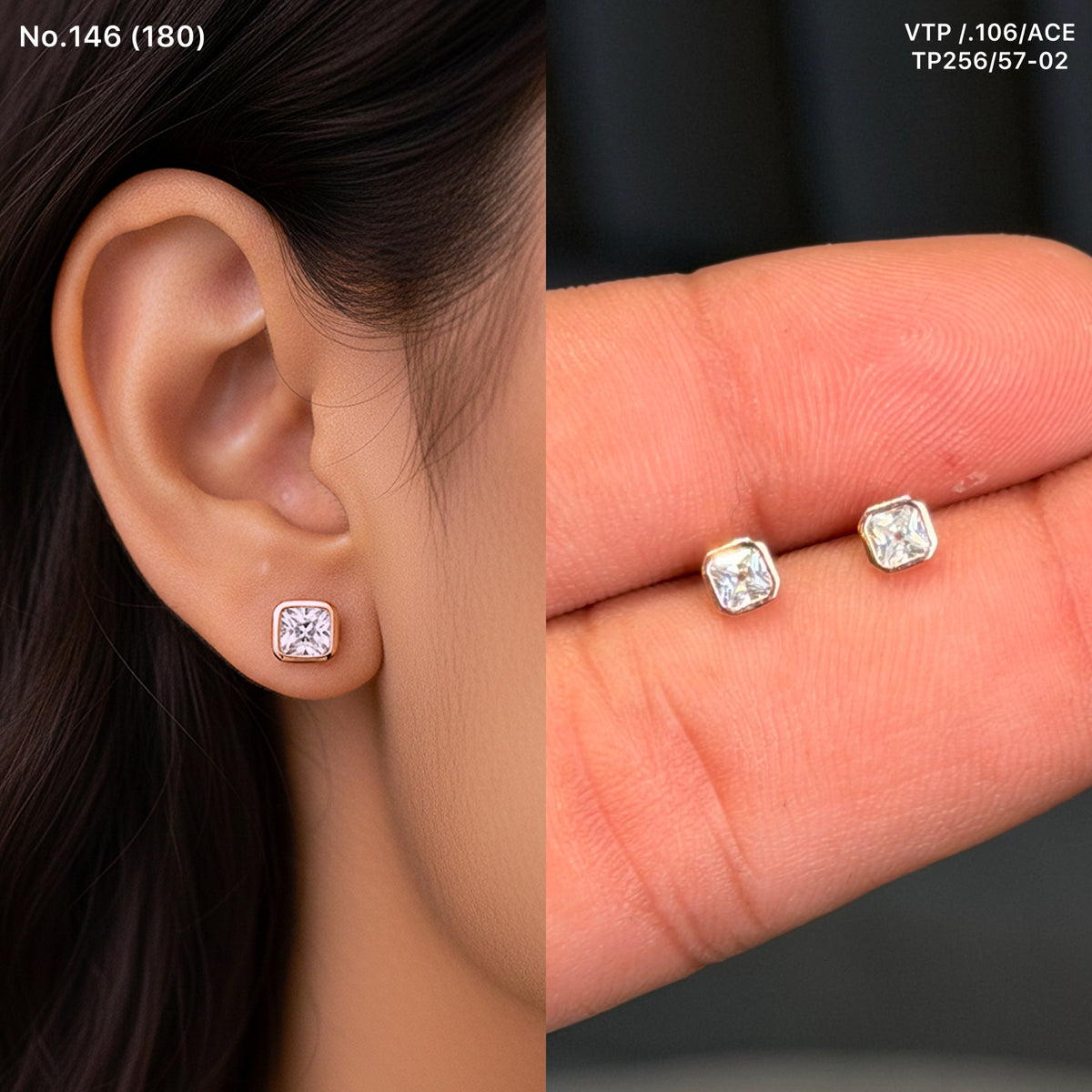Nyka glow silver stud