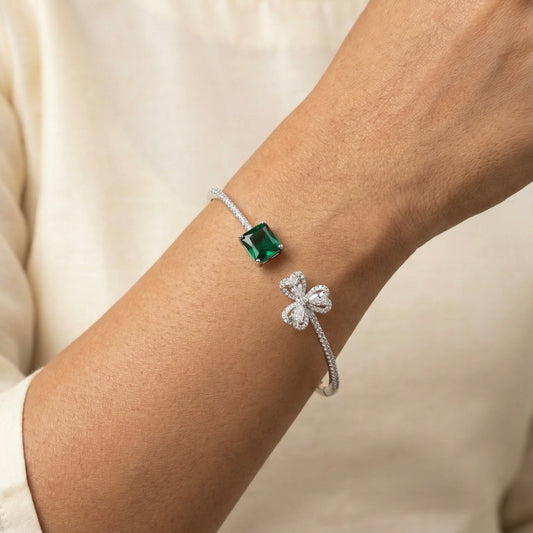 Harmony silver kada for women