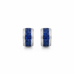 Blue mist silver earrings