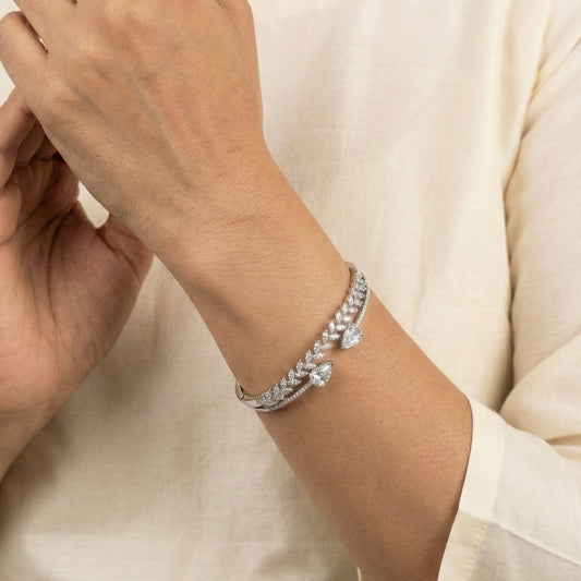 Heavenly silver kada for women