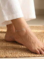 Infinity Royal silver Payal for women