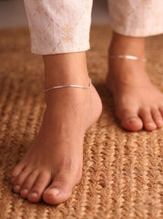 Slimshine silver anklet for women