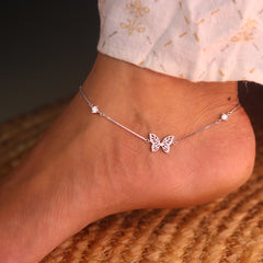 Winglette Silver Payal for Women