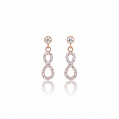Infinity luxe silver earrings