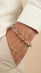 Silver Om Rudraksha Bracelet