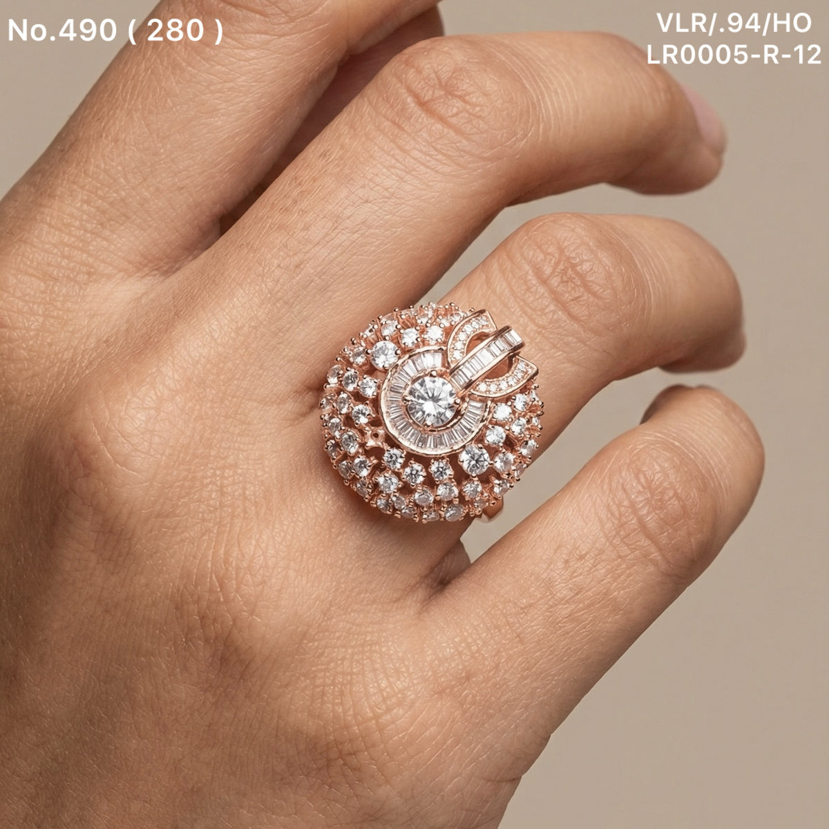 Diamond mist silver ring for women