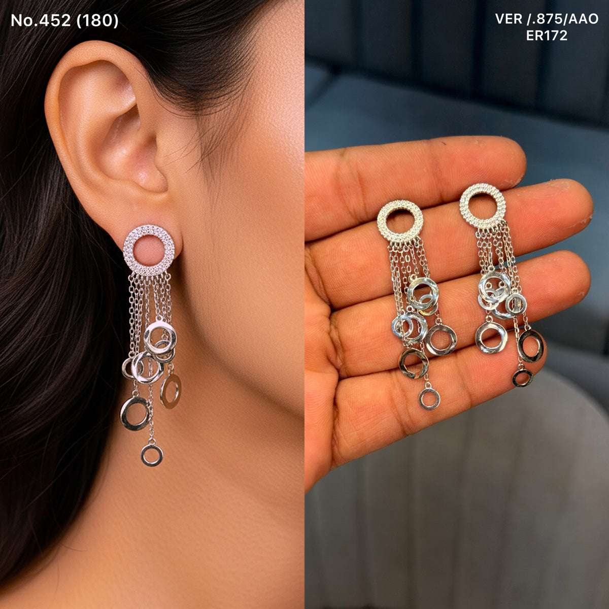 Aurelia spark silver earrings