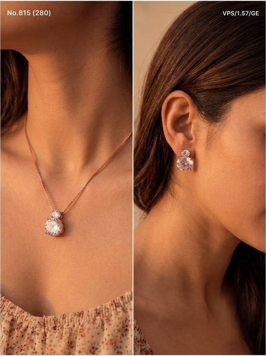 Moonlight stone silver  pendant set for women