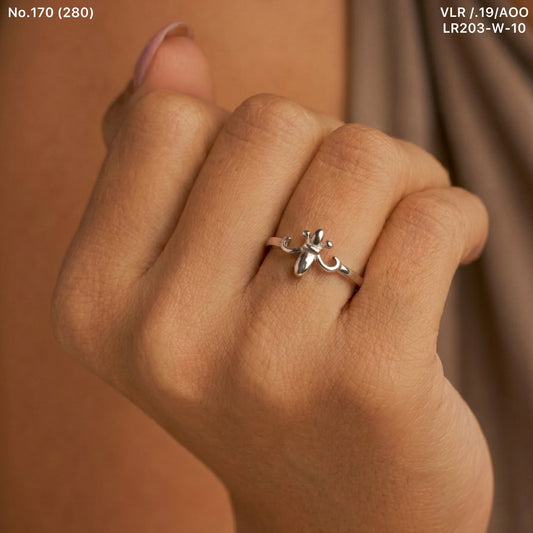 Arctic luxe silver ring for women
