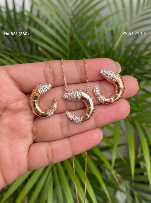 Kavya silver pendant set for women