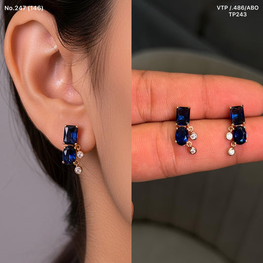 Veda shine silver stud