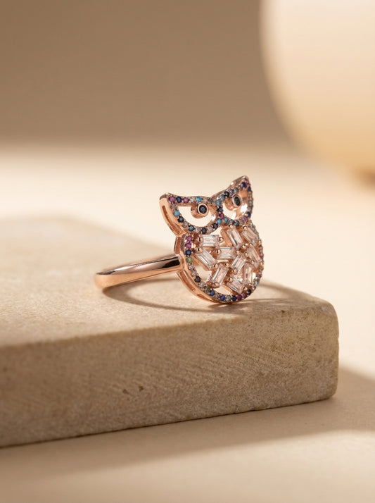 Silver serenity ring for women