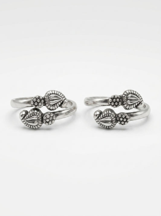 Dream fern silver toerings for women
