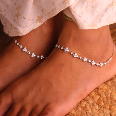 Charmarc Silver Payal for Women