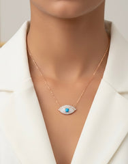 Oculis silver chain pendant